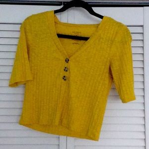 Cropped Yellow Top